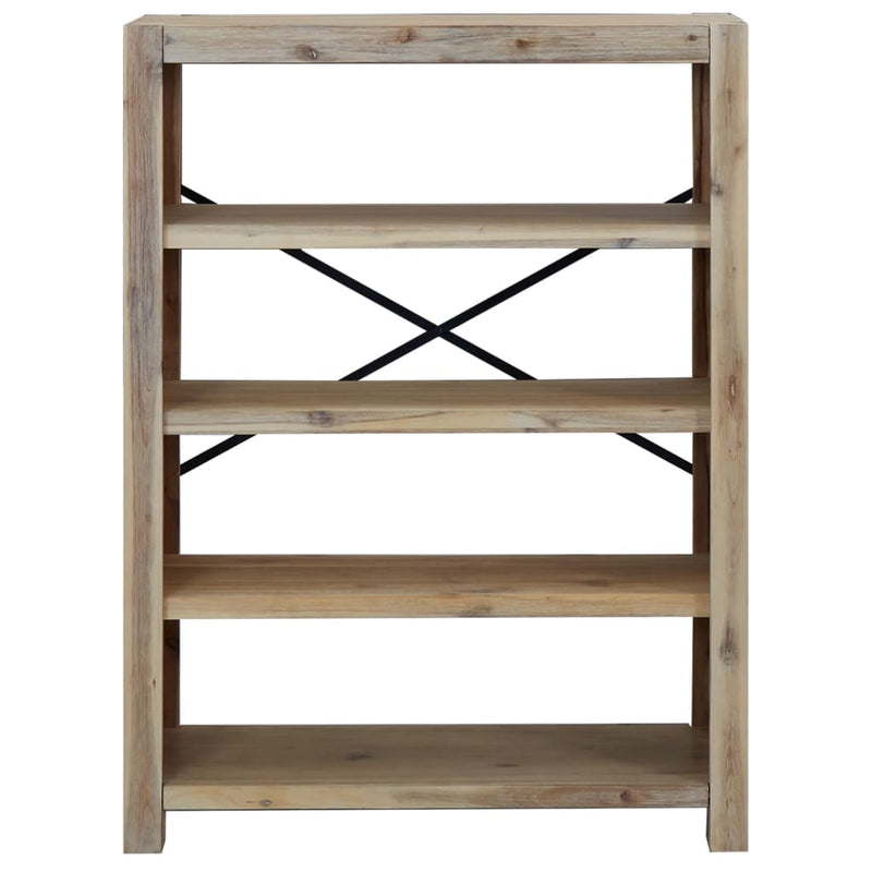 4-Tier Bookcase 80x30x110 cm Solid Wood Acacia