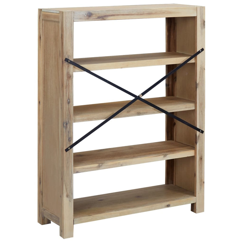 4-Tier Bookcase 80x30x110 cm Solid Wood Acacia