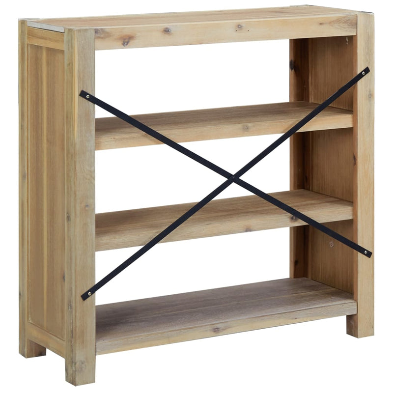 3-Tier Bookcase 80x30x80 cm Solid Wood Acacia