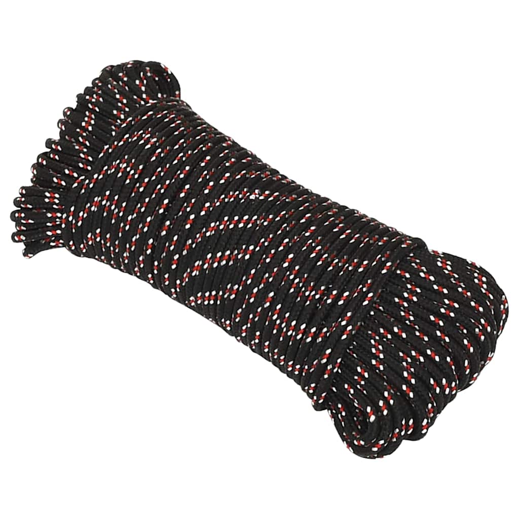 Boat Rope Polypropylene Length 500 m 4 mm Black and red