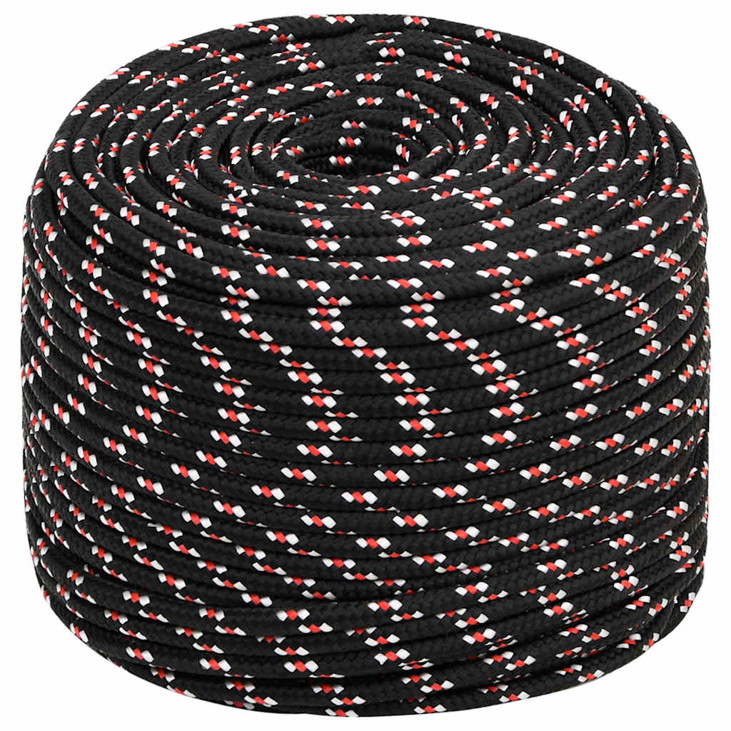 vidaXL Boat Rope Black 10 mm 100 m Polypropylene 2