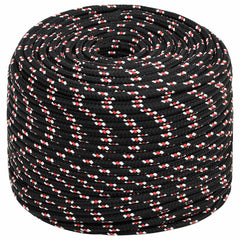 vidaXL Boat Rope Black 10 mm 100 m Polypropylene 2