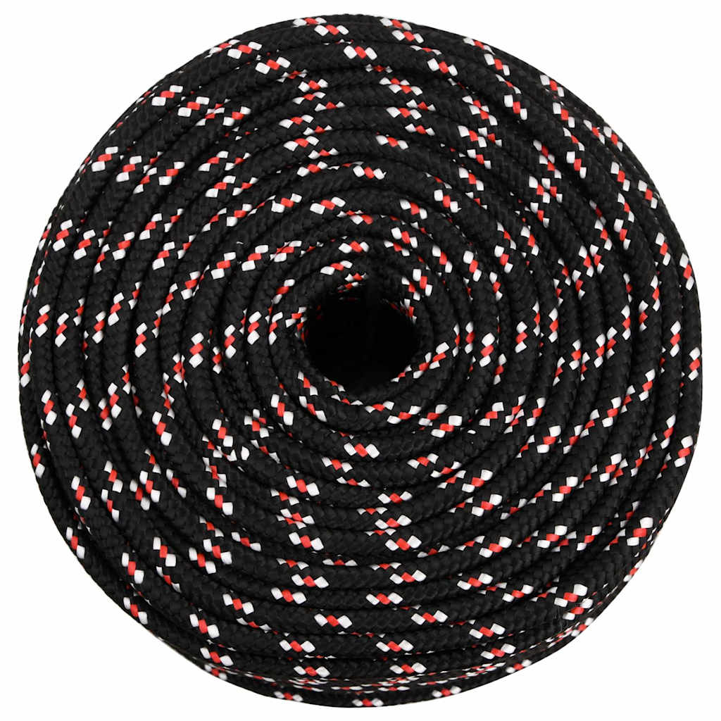 vidaXL Boat Rope Black 10 mm 100 m Polypropylene 3