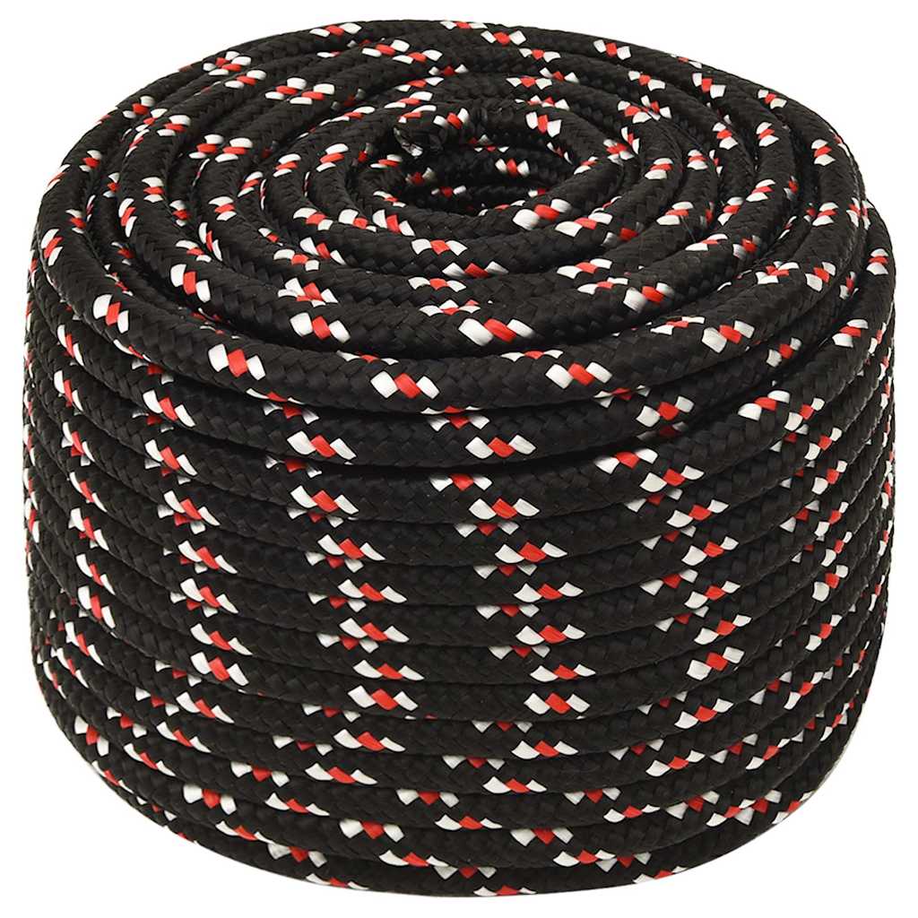 vidaXL Boat Rope Black 14 mm 100 m Polypropylene 2