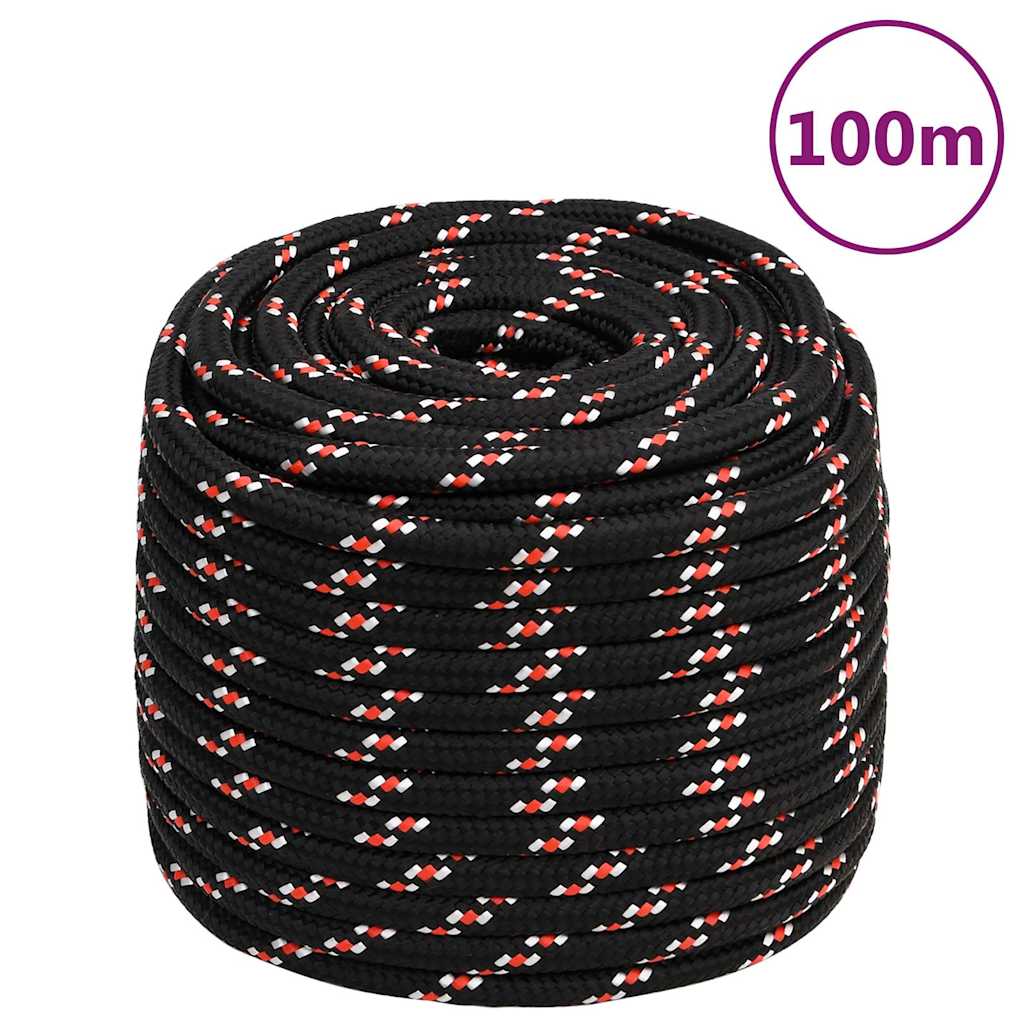 Boat Rope Black Polypropylene Black and Red