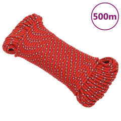 vidaXL Boat Rope Red 4 mm 500 m Polypropylene 1