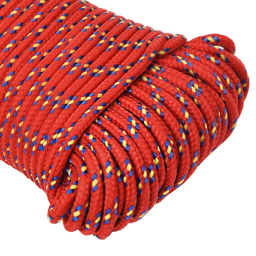 vidaXL Boat Rope Red 4 mm 500 m Polypropylene 4