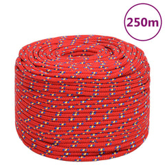 vidaXL Boat Rope Red 8 mm 250 m Polypropylene 1