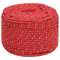 vidaXL Boat Rope Red 10 mm 100 m Polypropylene 2