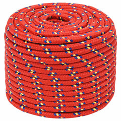 vidaXL Boat Rope Red 12 mm 100 m Polypropylene 2