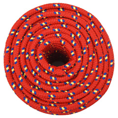 vidaXL Boat Rope Red 12 mm 100 m Polypropylene 3