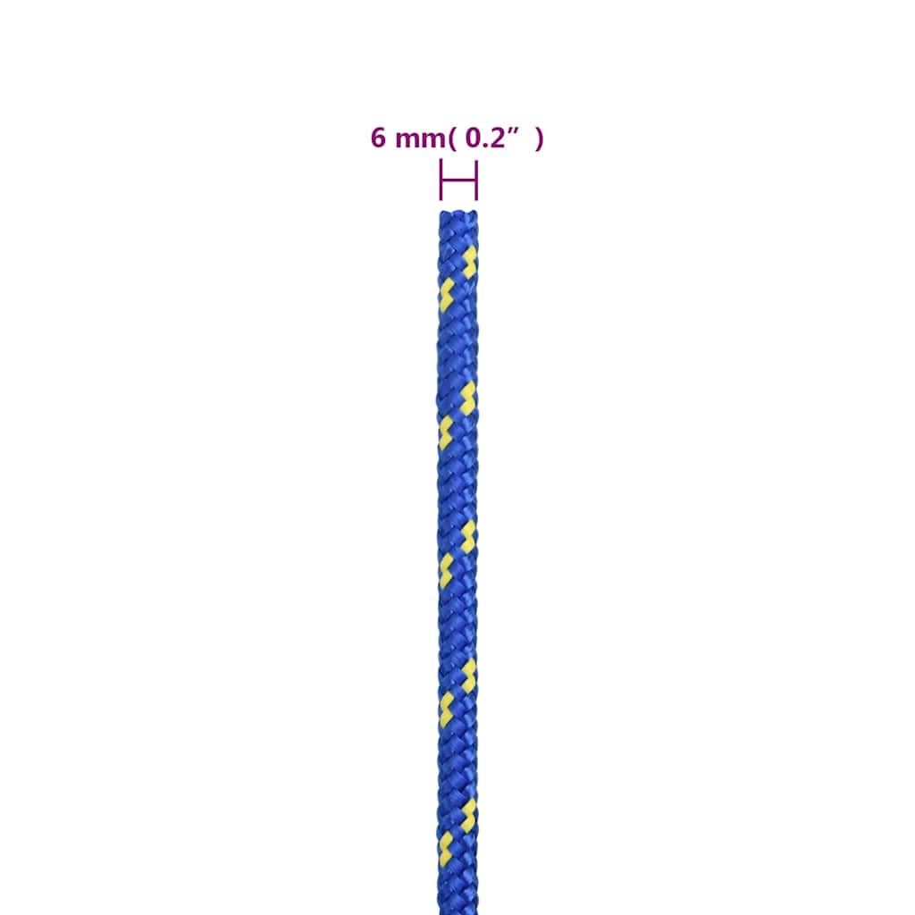 vidaXL Boat Rope Blue 6 mm 250 m Polypropylene 6