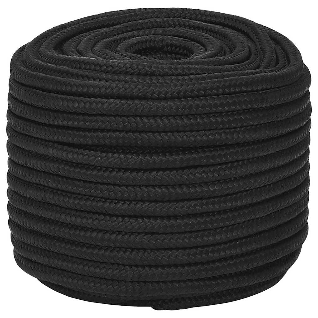 vidaXL Boat Rope Full Black 14 mm 50 m Polypropylene 2