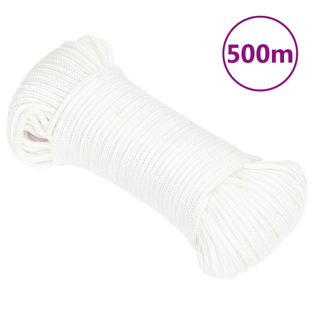 vidaXL Boat Rope Full White 3 mm 500 m Polypropylene 1