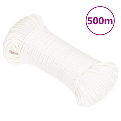 vidaXL Boat Rope Full White 3 mm 500 m Polypropylene 1