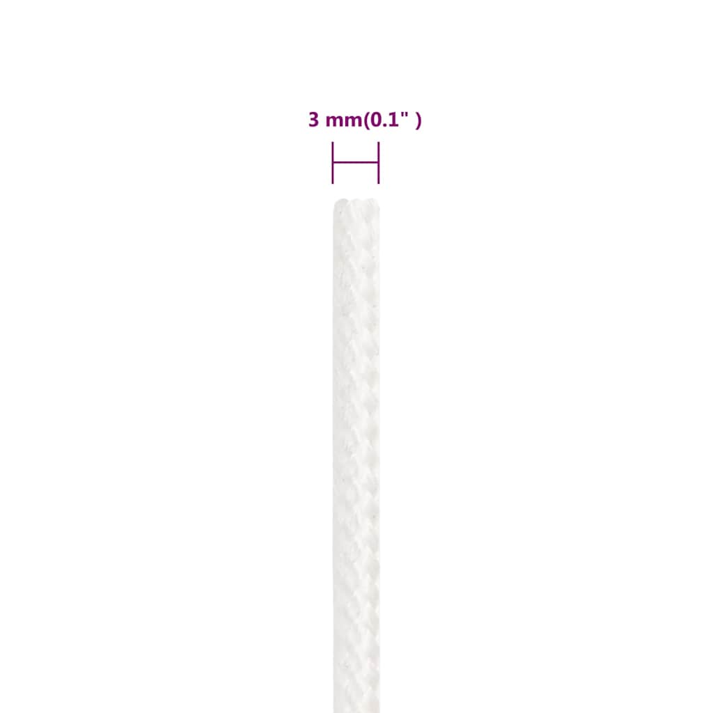 vidaXL Boat Rope Full White 3 mm 500 m Polypropylene 6