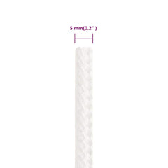 vidaXL Boat Rope Full White 5 mm 500 m Polypropylene 6