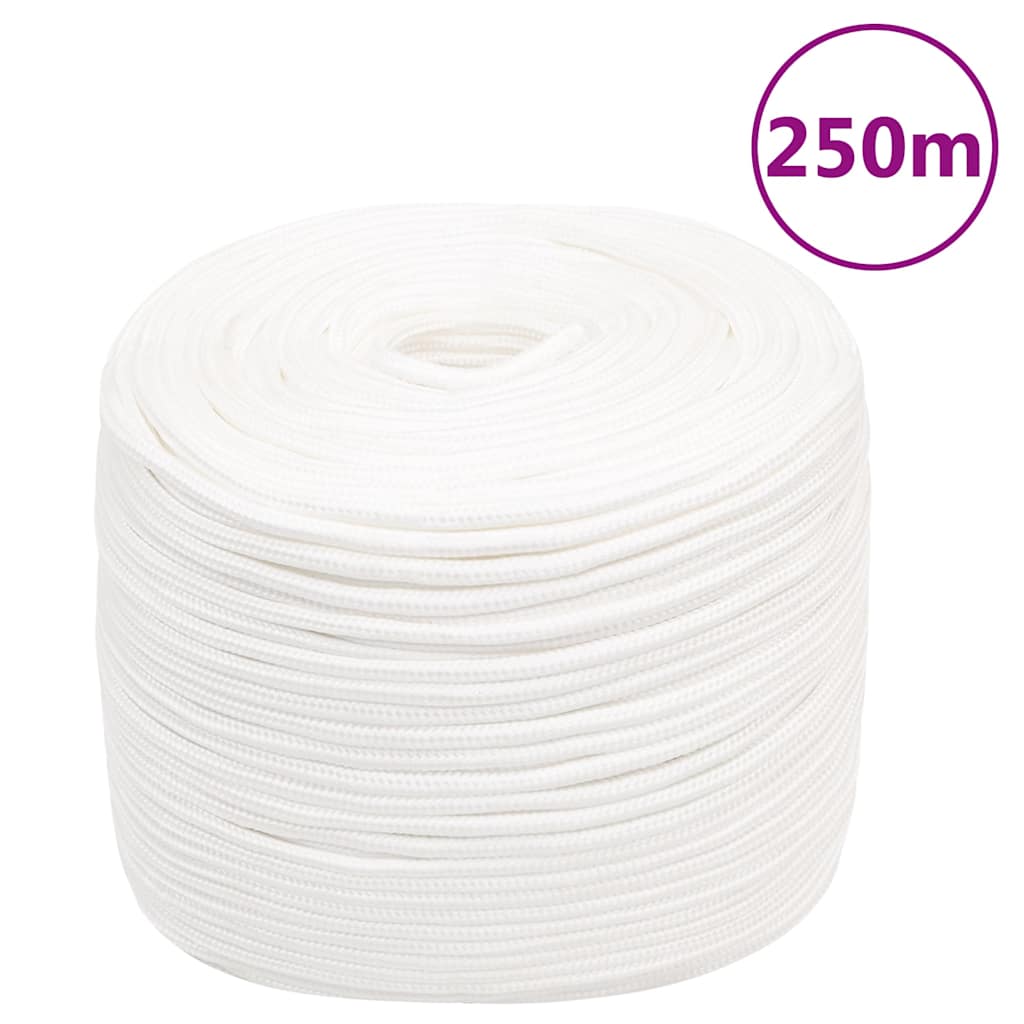 vidaXL Boat Rope Full White 10 mm 250 m Polypropylene 1