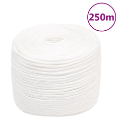 vidaXL Boat Rope Full White 10 mm 250 m Polypropylene 1