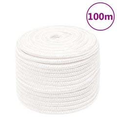 vidaXL Boat Rope Full White 12 mm 100 m Polypropylene 1