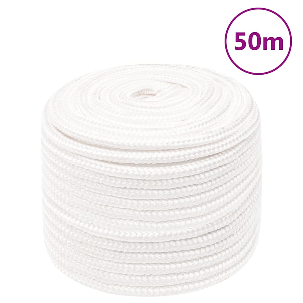 Boat Rope Full Polypropylene Length 50 m White 14 mm