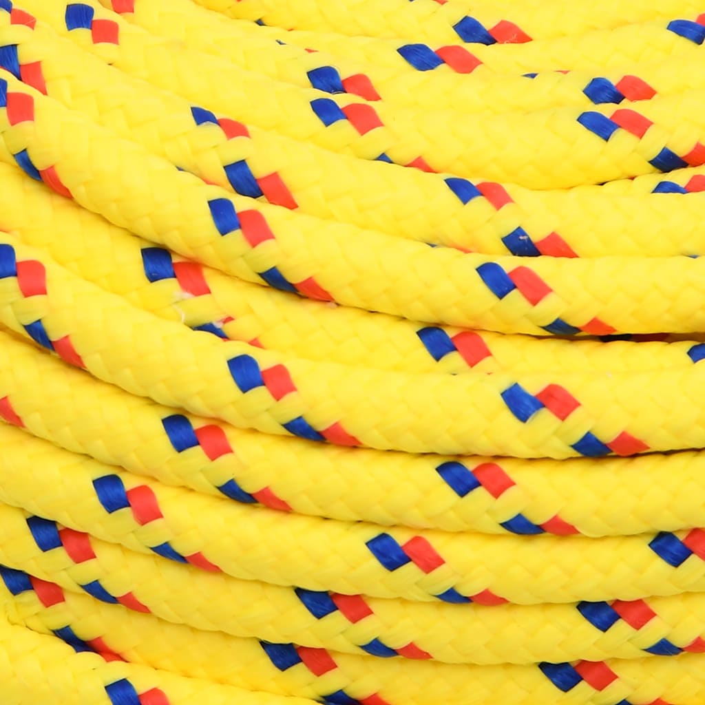 vidaXL Boat Rope Yellow 10 mm 100 m Polypropylene 4