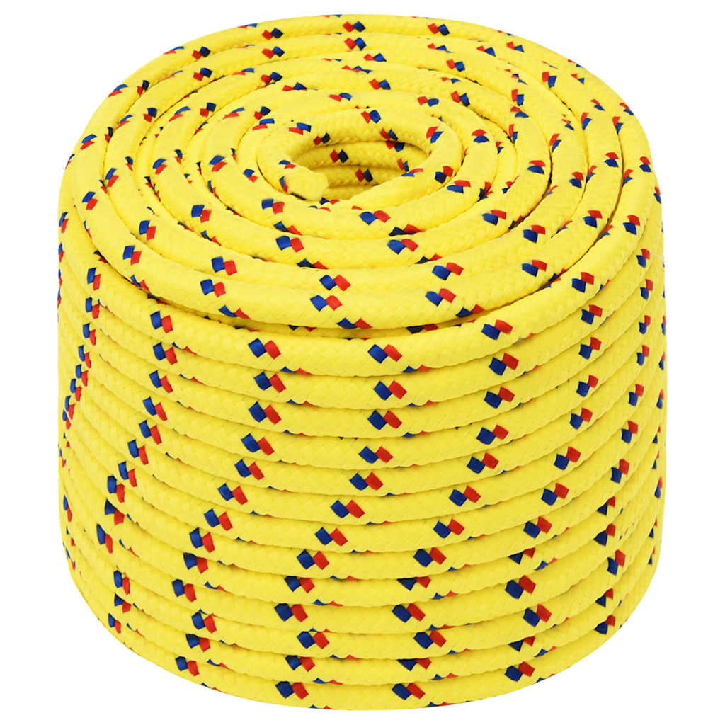 vidaXL Boat Rope Yellow 12 mm 100 m Polypropylene 2