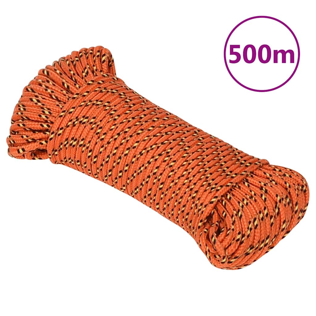vidaXL Boat Rope Orange 5 mm 500 m Polypropylene 1