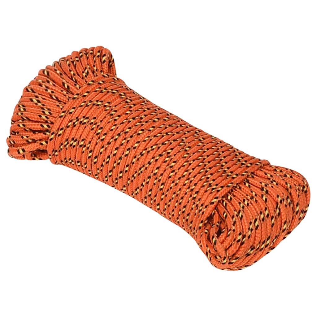 vidaXL Boat Rope Orange 5 mm 500 m Polypropylene 2