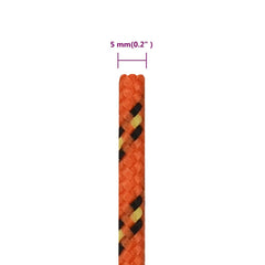 vidaXL Boat Rope Orange 5 mm 500 m Polypropylene 6