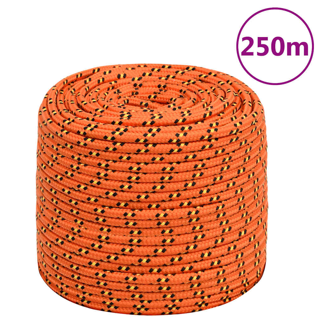 vidaXL Boat Rope Orange 6 mm 250 m Polypropylene 1