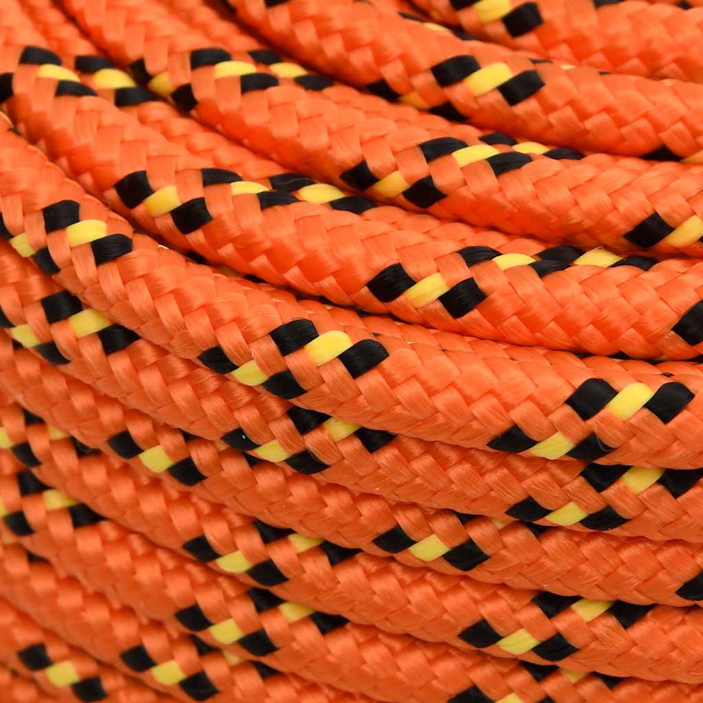 vidaXL Boat Rope Orange 10 mm 250 m Polypropylene 4