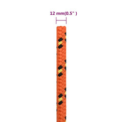 vidaXL Boat Rope Orange 12 mm 100 m Polypropylene 6