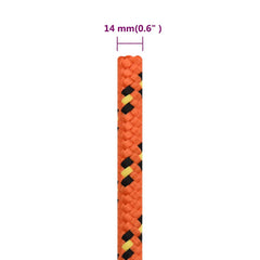 vidaXL Boat Rope Orange 14 mm 50 m Polypropylene 6