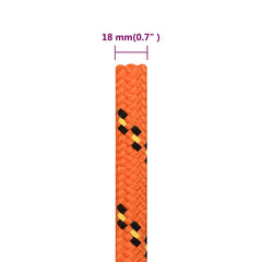 vidaXL Boat Rope Orange 18 mm 100 m Polypropylene 6