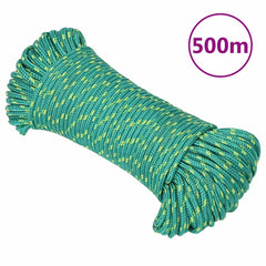 vidaXL Boat Rope Green 4 mm 500 m Polypropylene 1