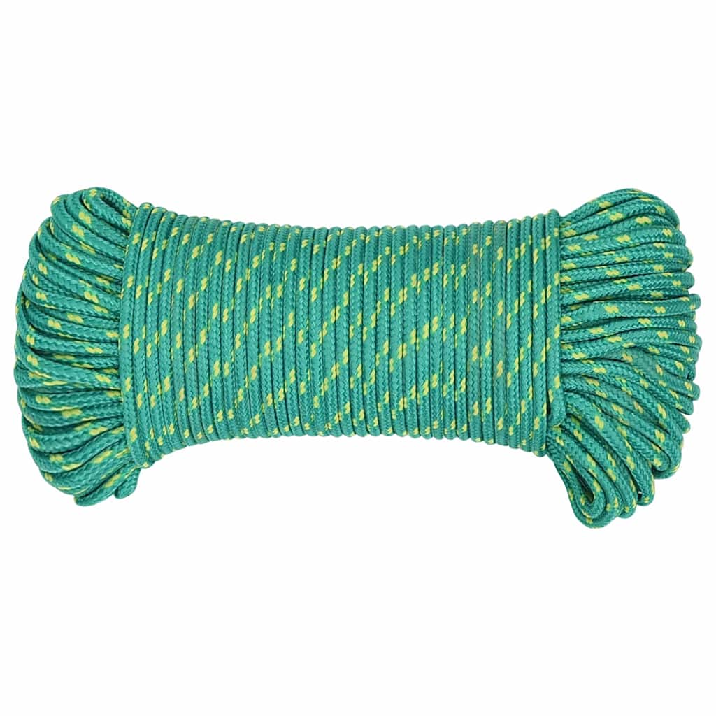 vidaXL Boat Rope Green 4 mm 500 m Polypropylene 3
