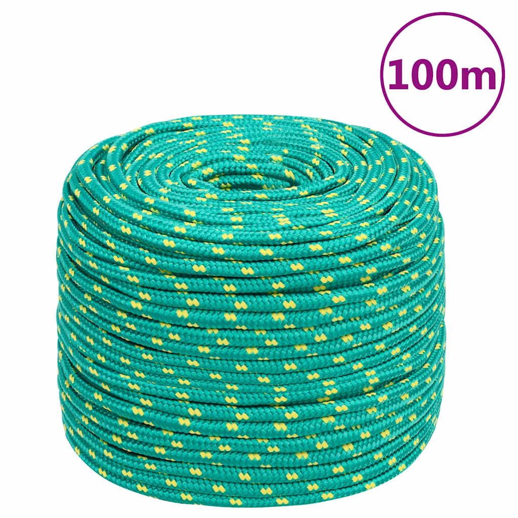vidaXL Boat Rope Green 8 mm 100 m Polypropylene 1