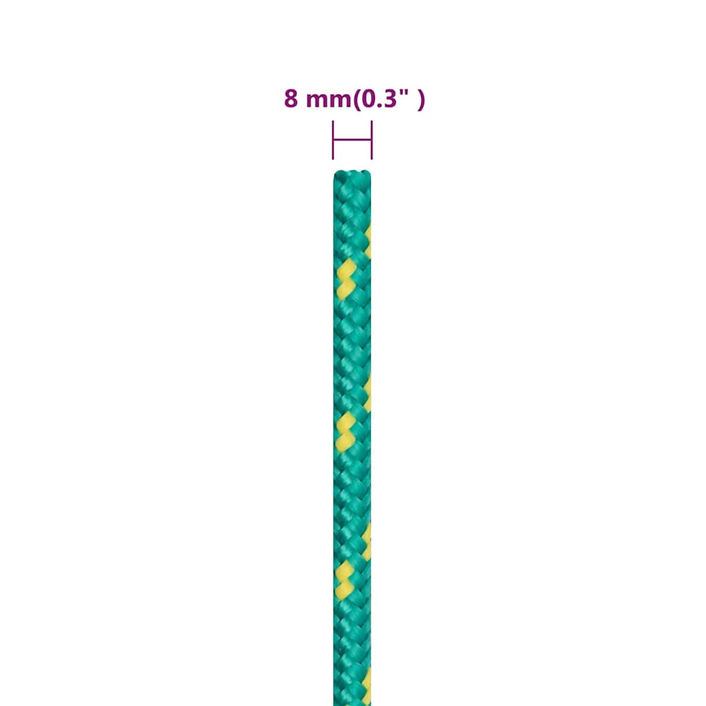 vidaXL Boat Rope Green 8 mm 100 m Polypropylene 6