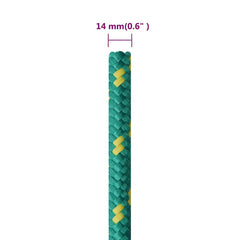 vidaXL Boat Rope Green 14 mm 50 m Polypropylene 6