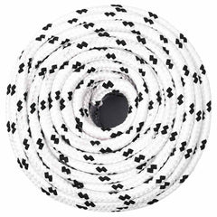vidaXL Braided Boat Rope White 8 mmx100 m Polyester 2