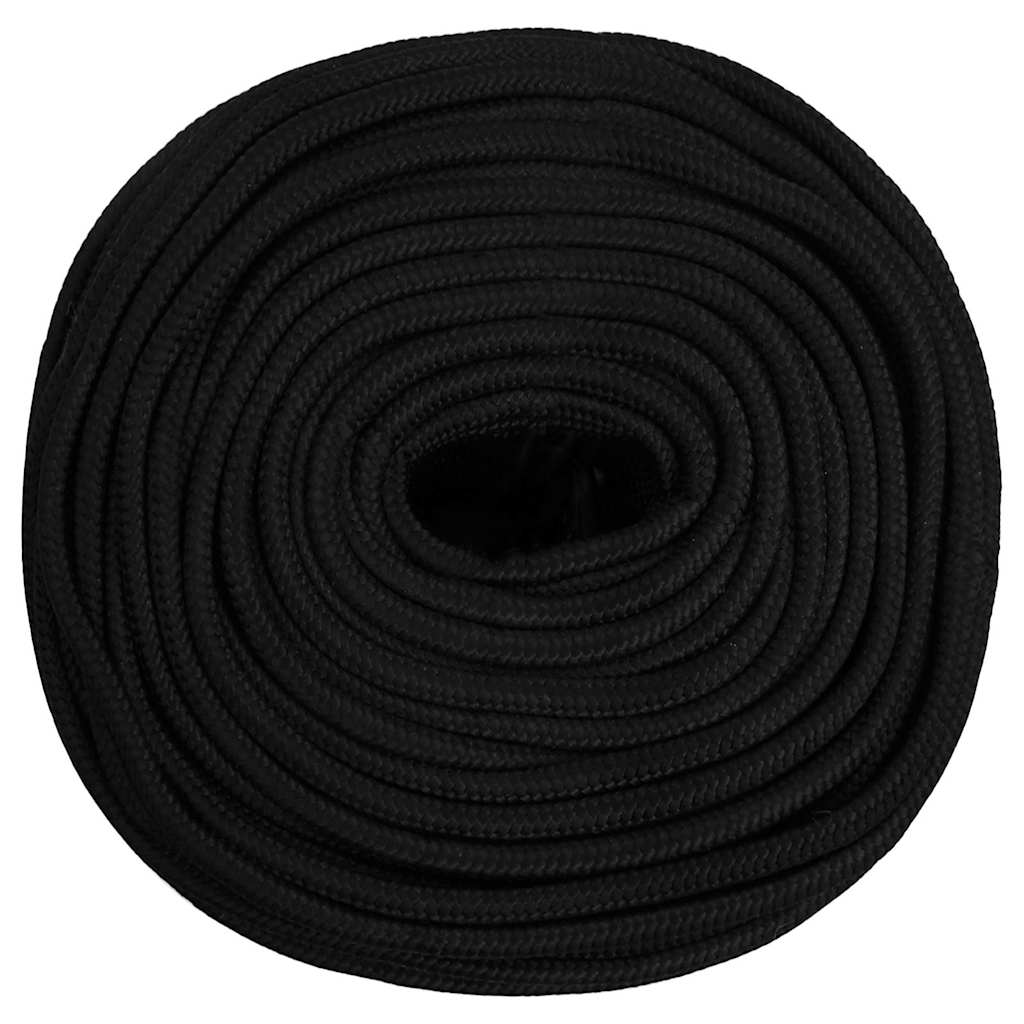 vidaXL Work Rope Black 10 mm 250 m Polyester 3