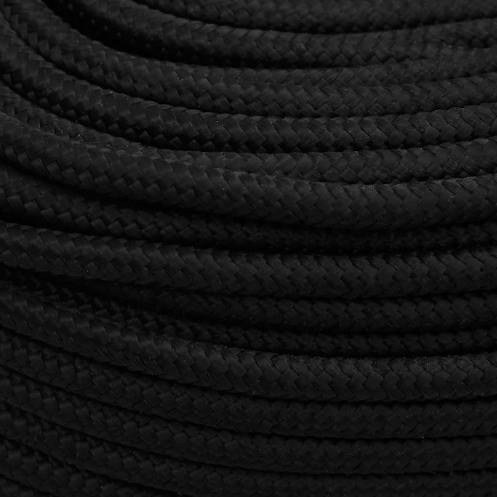 vidaXL Work Rope Black 10 mm 250 m Polyester 4