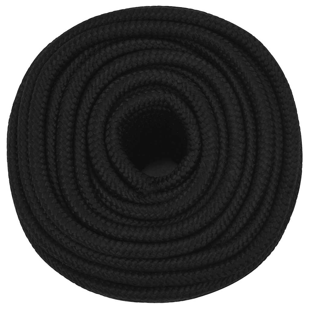 vidaXL Work Rope Black 12 mm 100 m Polyester 3