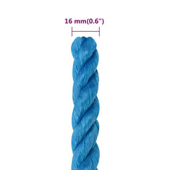 vidaXL Work Rope Blue 16 mm 50 m Polypropylene 6