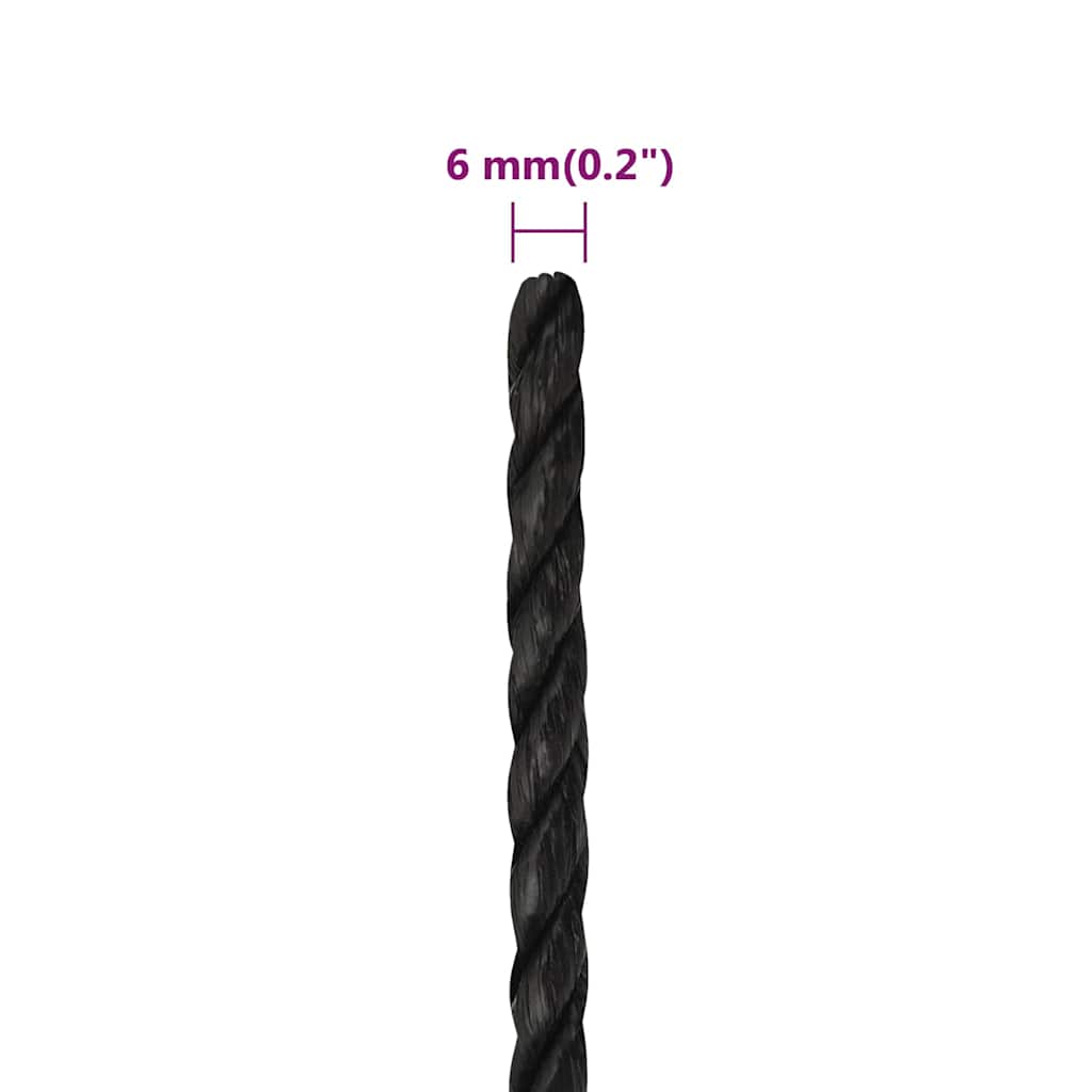 Work Rope Polypropylene Black