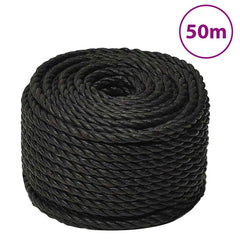 vidaXL Work Rope Black 14 mm 50 m Polypropylene 1