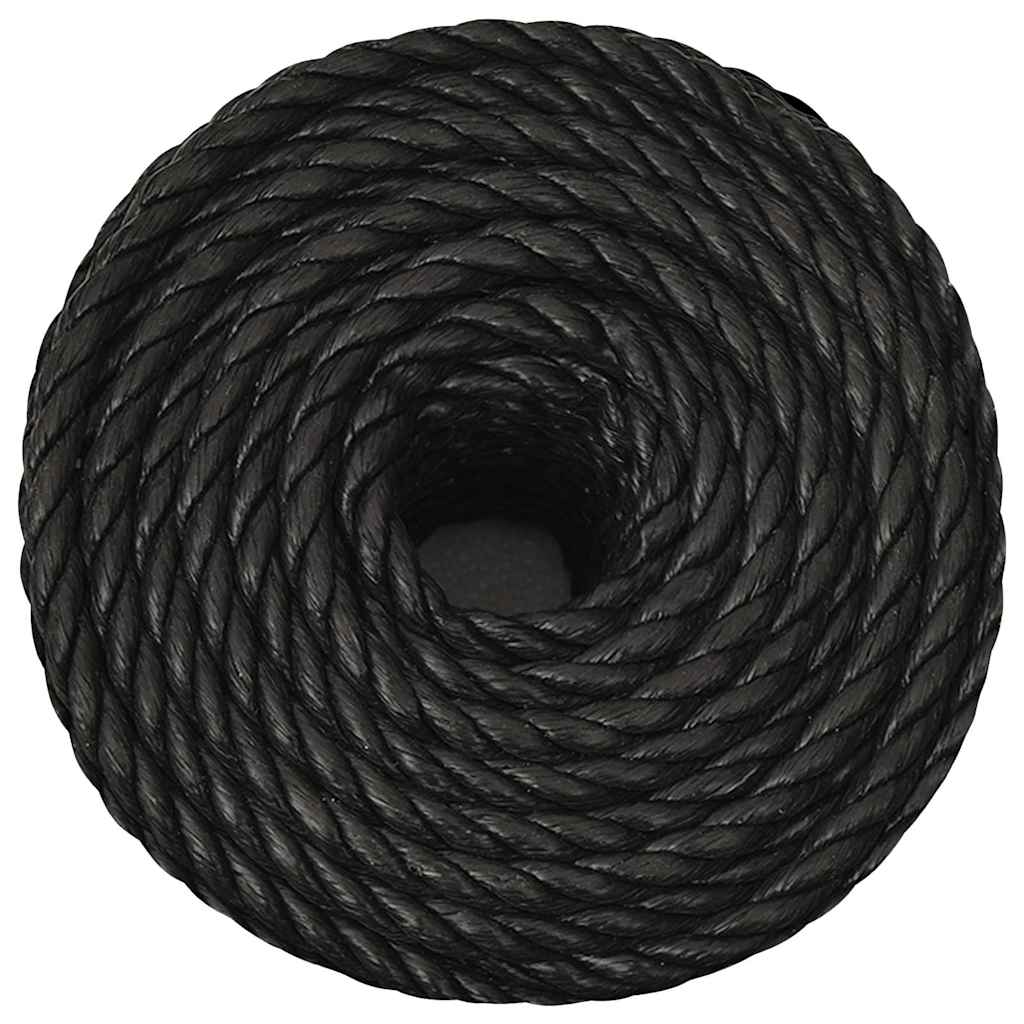 vidaXL Work Rope Black 14 mm 50 m Polypropylene 3