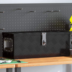 Storage Box Aluminium Black 60 cm 23 cm 23.5 cm