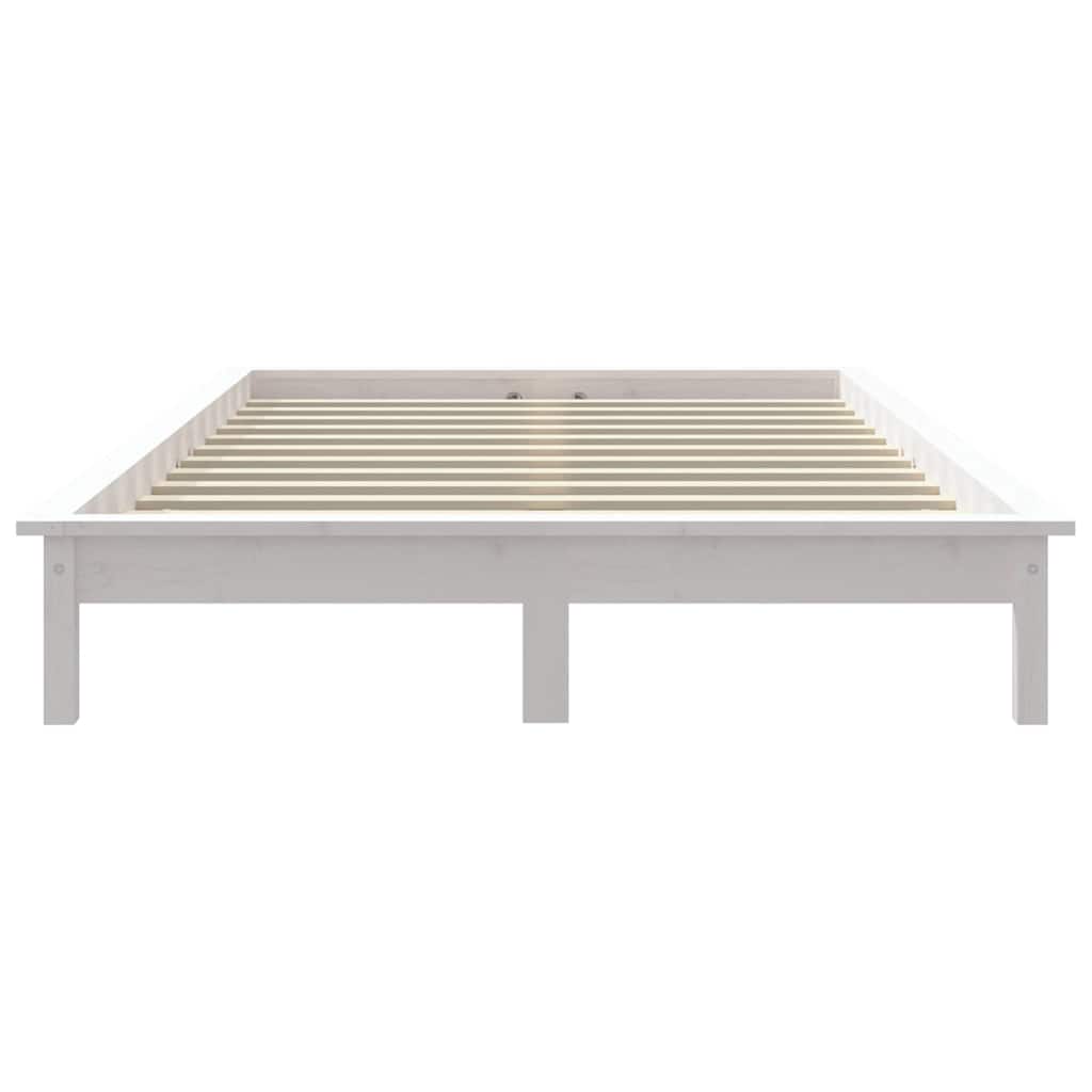 820537 vidaXL Bed Frame without Mattress White 120x200 cm Solid Wood 5